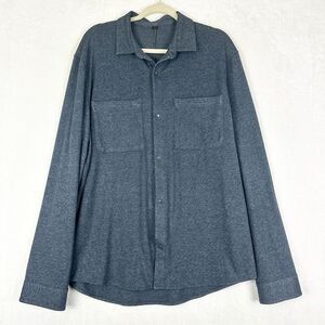Lululemon Mens Soft Knit Overshirt Size XL Heathered True Navy